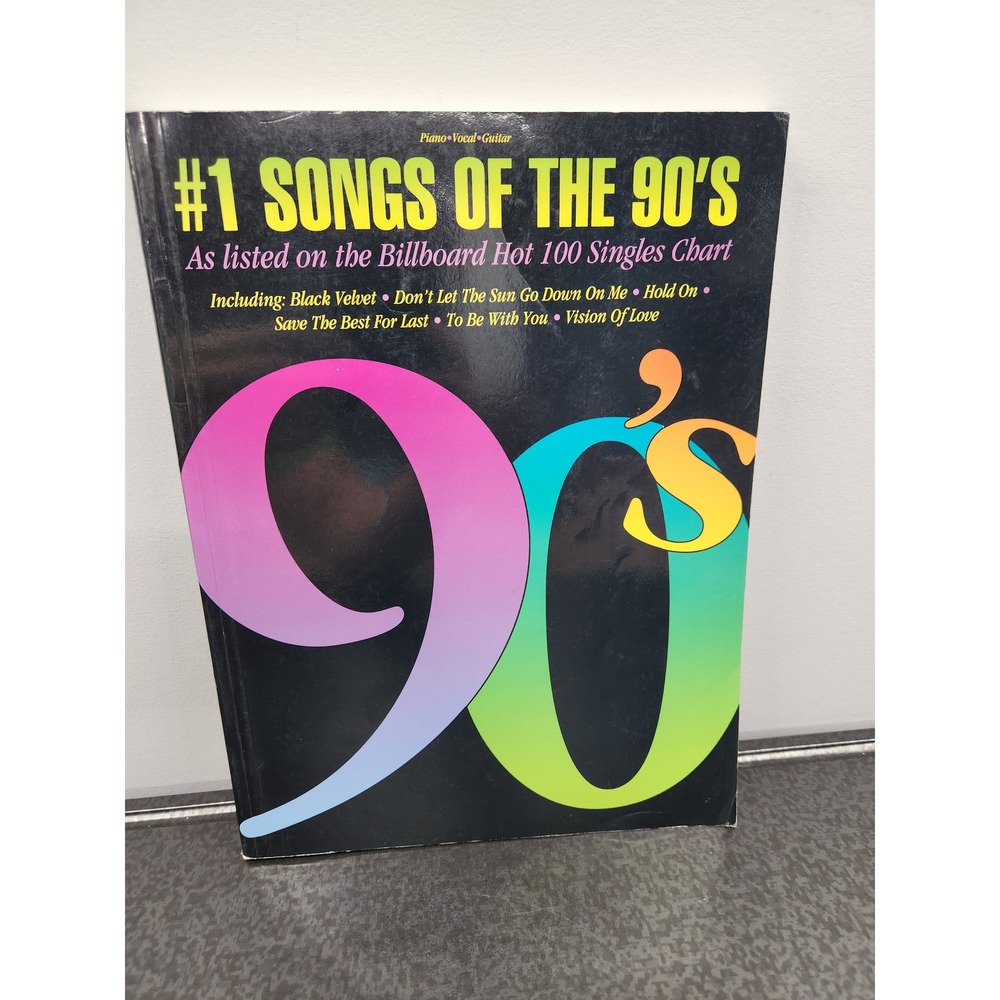 #1 Songs of the 90's Hal Leonard Sheet Music Book Piano Vocal Guitar Billboard